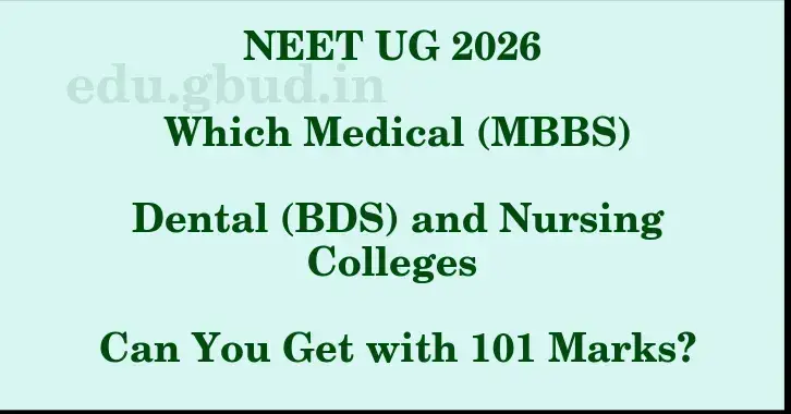 This image shows the estimated Rank for the neet ug mark 101 graphically