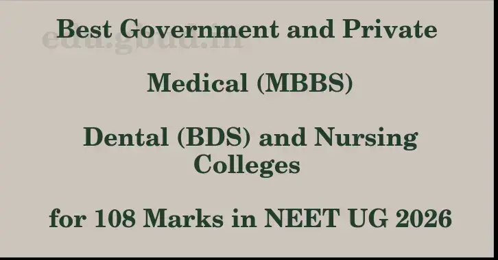 This image shows the estimated Rank for the neet ug mark 108 graphically