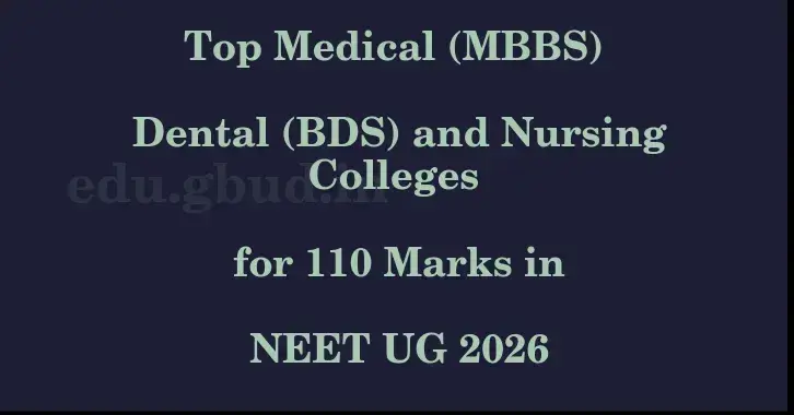 This image shows the estimated Rank for the neet ug mark 110 graphically