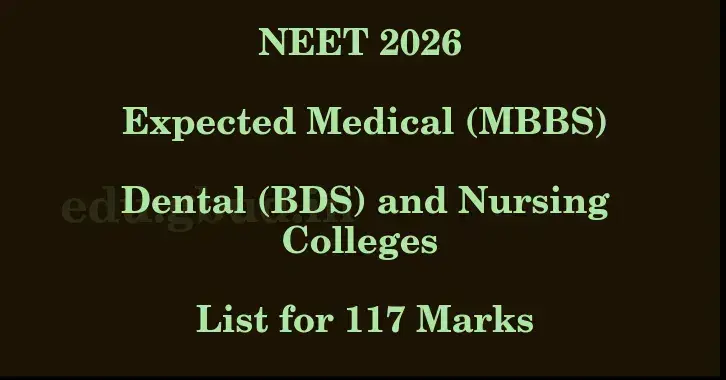 This image shows the estimated Rank for the neet ug mark 117 graphically