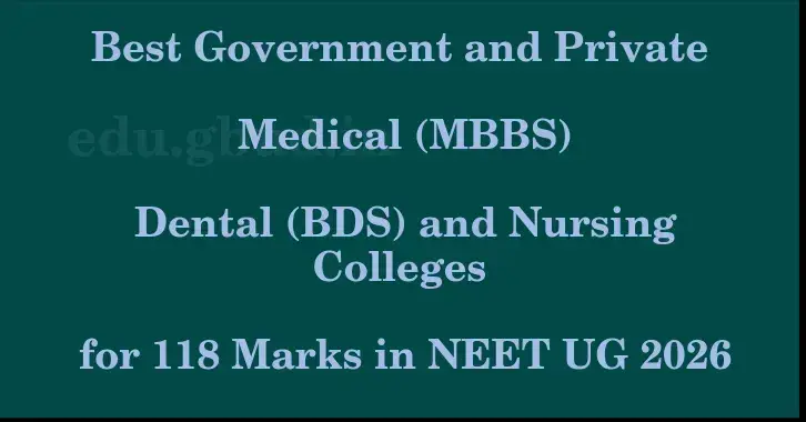 This image shows the estimated Rank for the neet ug mark 118 graphically