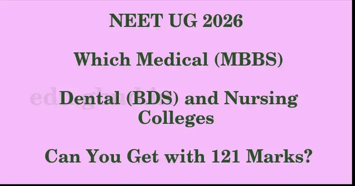 This image shows the estimated Rank for the neet ug mark 121 graphically