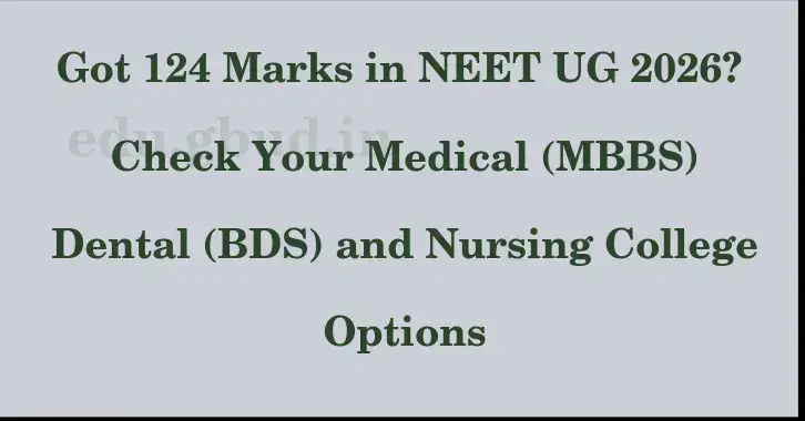 This image shows the estimated Rank for the neet ug mark 124 graphically