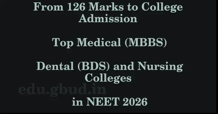 This image shows the estimated Rank for the neet ug mark 126 graphically