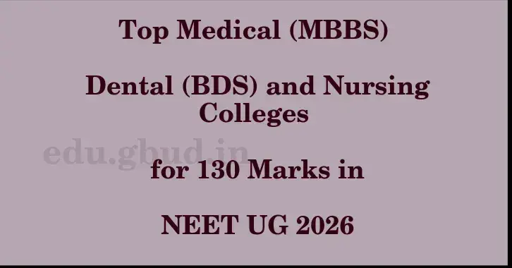 This image shows the estimated Rank for the neet ug mark 130 graphically