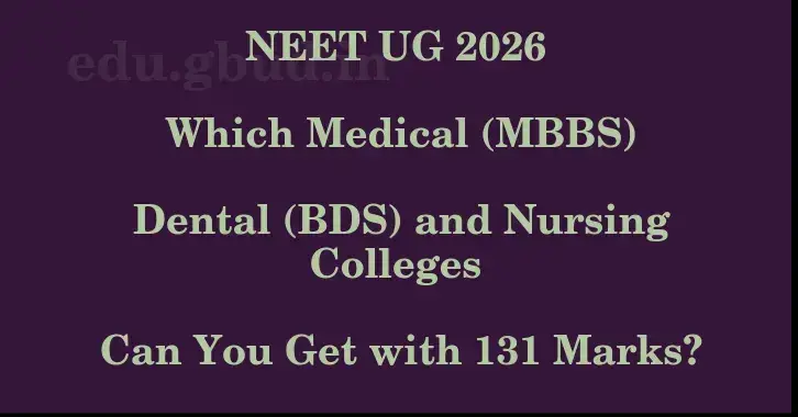 This image shows the estimated Rank for the neet ug mark 131 graphically