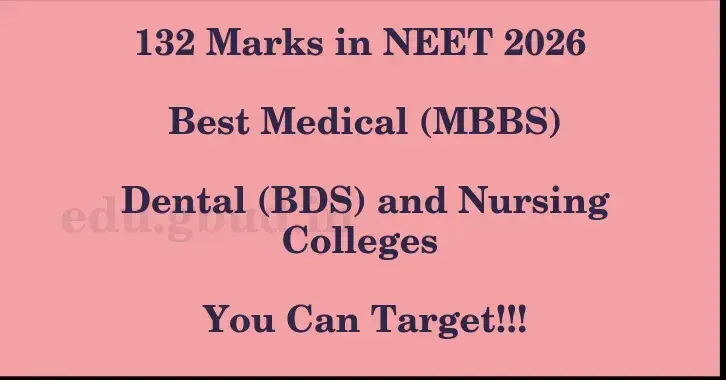 This image shows the estimated Rank for the neet ug mark 132 graphically