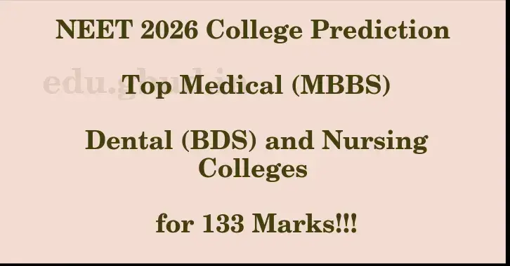 This image shows the estimated Rank for the neet ug mark 133 graphically