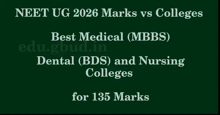 This image shows the estimated Rank for the neet ug mark 135 graphically