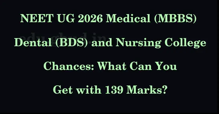 This image shows the estimated Rank for the neet ug mark 139 graphically