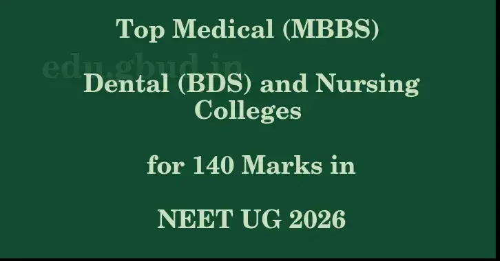 This image shows the estimated Rank for the neet ug mark 140 graphically
