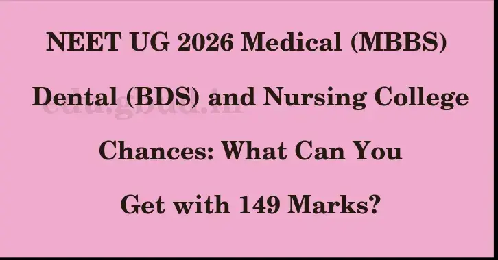 This image shows the estimated Rank for the neet ug mark 149 graphically