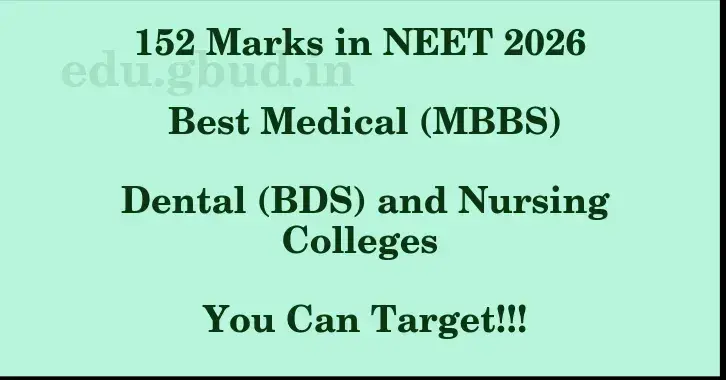 This image shows the estimated Rank for the neet ug mark 152 graphically