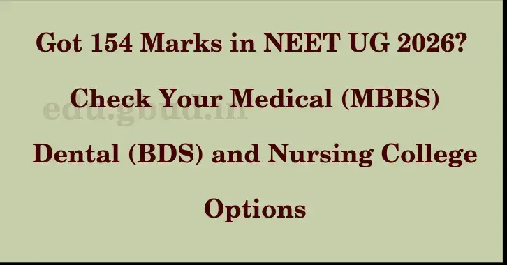 This image shows the estimated Rank for the neet ug mark 154 graphically