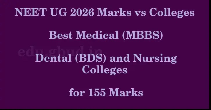 This image shows the estimated Rank for the neet ug mark 155 graphically