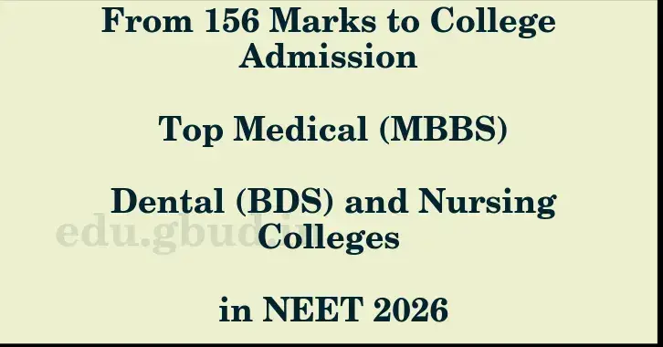 This image shows the estimated Rank for the neet ug mark 156 graphically