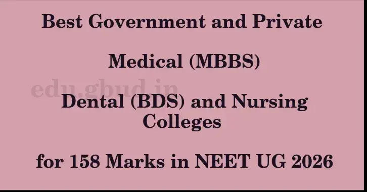 This image shows the estimated Rank for the neet ug mark 158 graphically