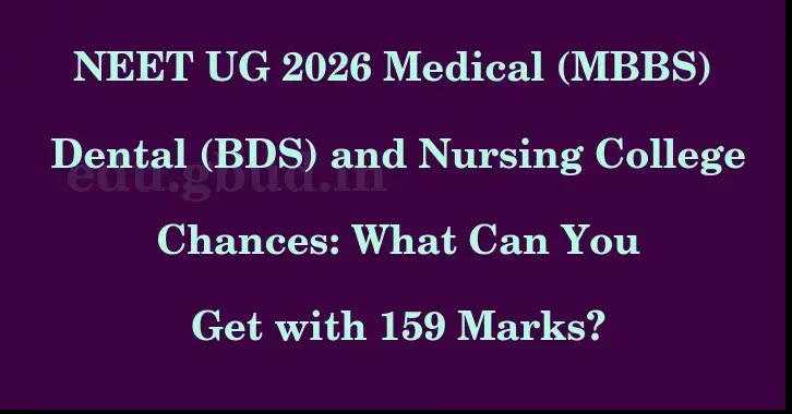 This image shows the estimated Rank for the neet ug mark 159 graphically