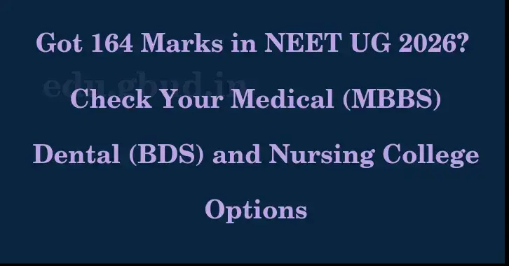 This image shows the estimated Rank for the neet ug mark 164 graphically
