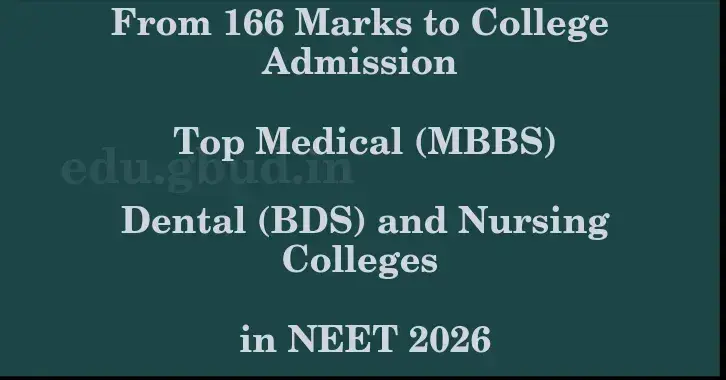 This image shows the estimated Rank for the neet ug mark 166 graphically