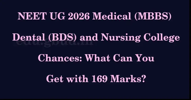 This image shows the estimated Rank for the neet ug mark 169 graphically