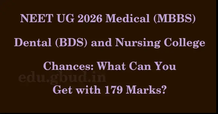 This image shows the estimated Rank for the neet ug mark 179 graphically