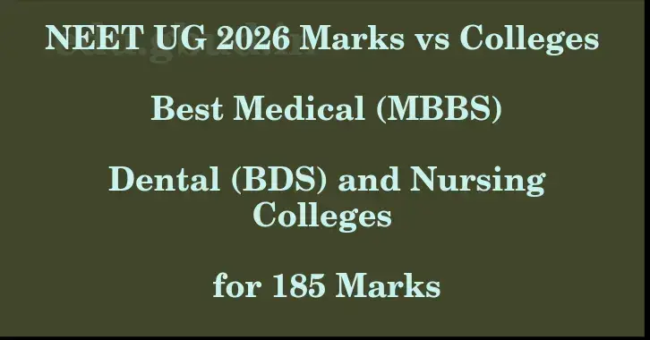 This image shows the estimated Rank for the neet ug mark 185 graphically