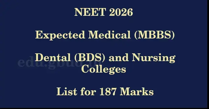 This image shows the estimated Rank for the neet ug mark 187 graphically
