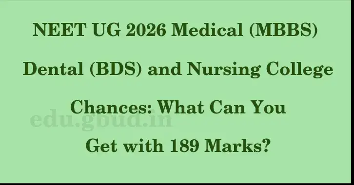 This image shows the estimated Rank for the neet ug mark 189 graphically