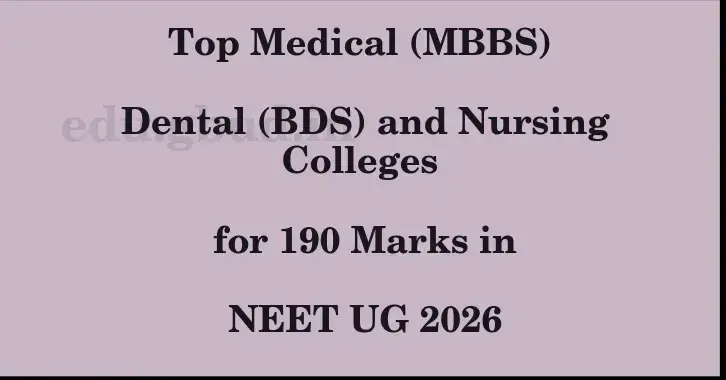 This image shows the estimated Rank for the neet ug mark 190 graphically