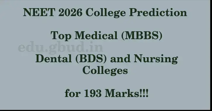 This image shows the estimated Rank for the neet ug mark 193 graphically