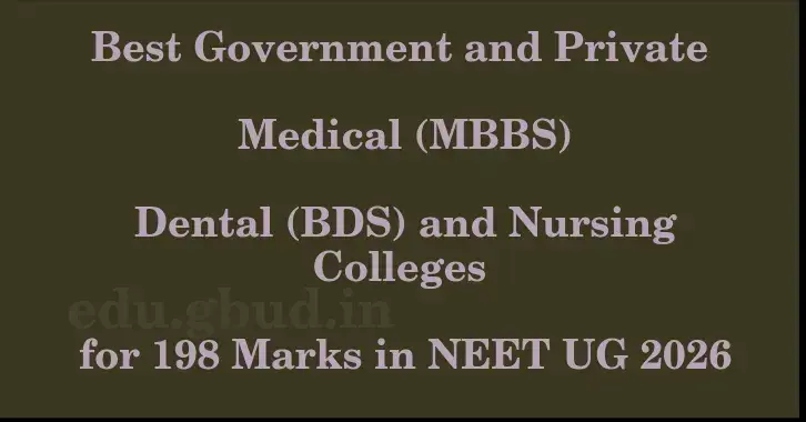 This image shows the estimated Rank for the neet ug mark 198 graphically