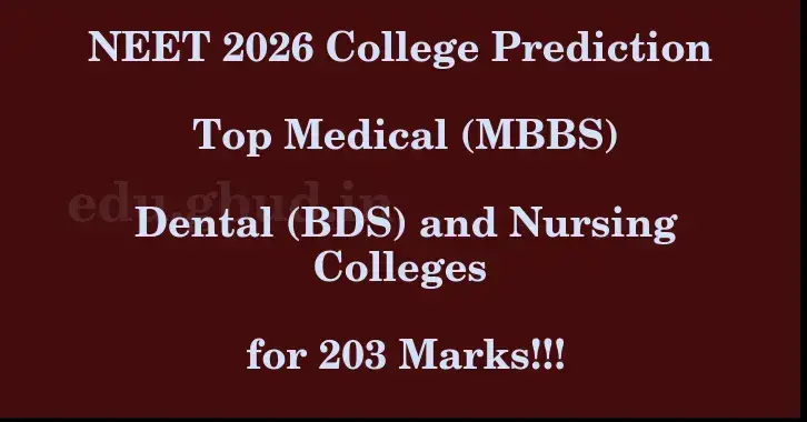 This image shows the estimated Rank for the neet ug mark 203 graphically