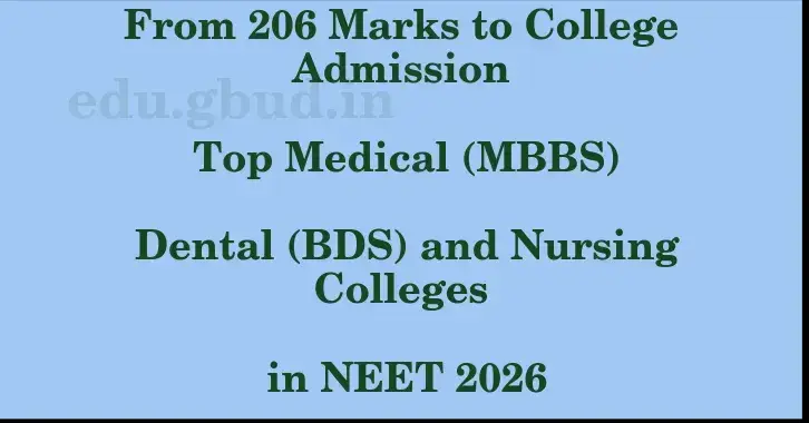 This image shows the estimated Rank for the neet ug mark 206 graphically