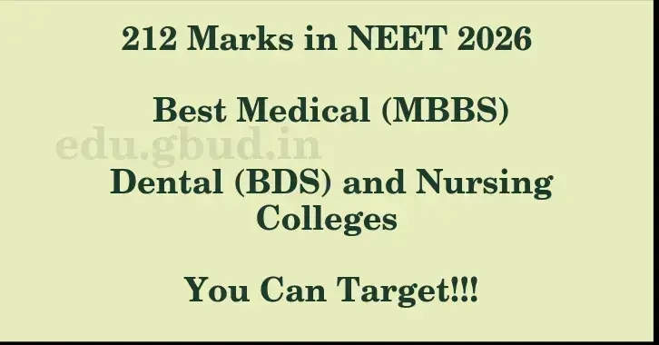 This image shows the estimated Rank for the neet ug mark 212 graphically