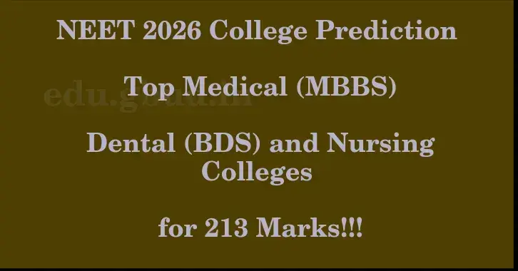 This image shows the estimated Rank for the neet ug mark 213 graphically