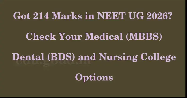 This image shows the estimated Rank for the neet ug mark 214 graphically