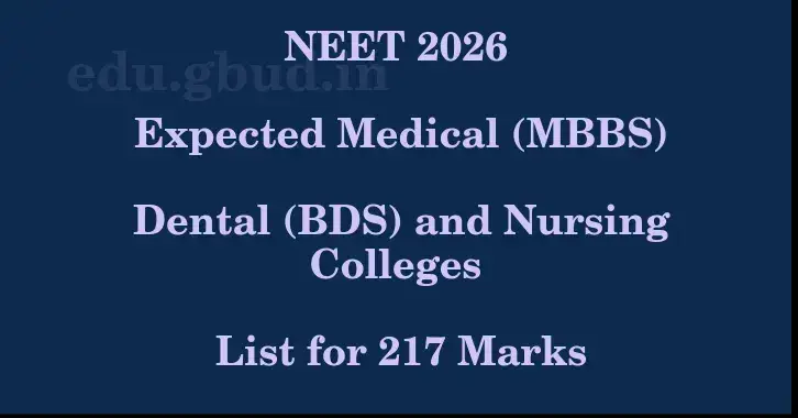 This image shows the estimated Rank for the neet ug mark 217 graphically