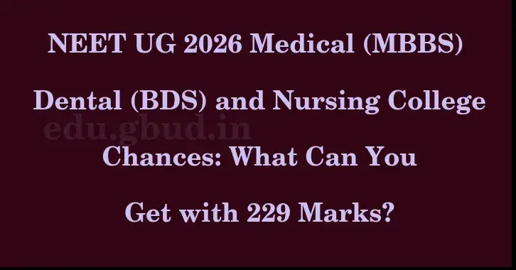This image shows the estimated Rank for the neet ug mark 229 graphically