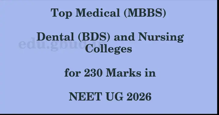 This image shows the estimated Rank for the neet ug mark 230 graphically