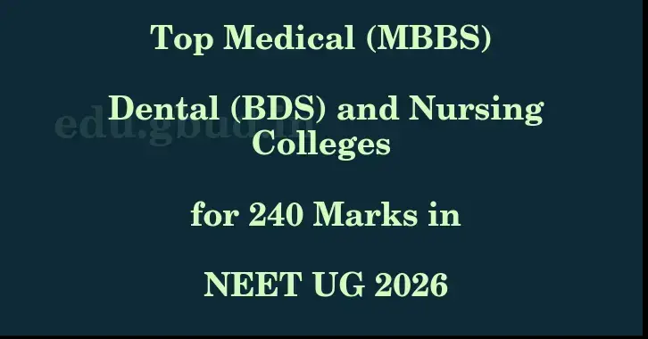 This image shows the estimated Rank for the neet ug mark 240 graphically