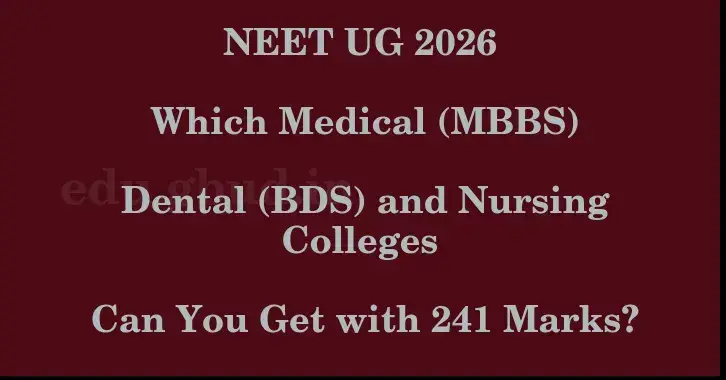 This image shows the estimated Rank for the neet ug mark 241 graphically