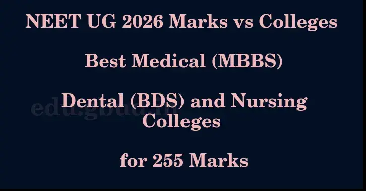 This image shows the estimated Rank for the neet ug mark 255 graphically