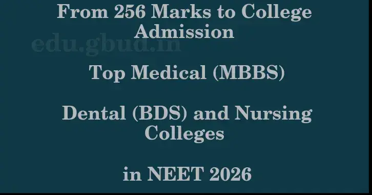 This image shows the estimated Rank for the neet ug mark 256 graphically