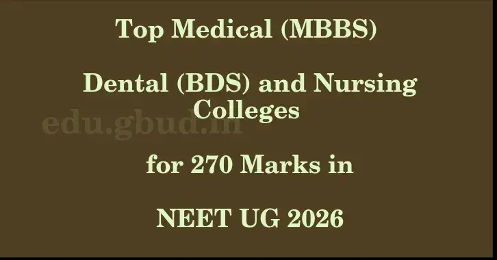 This image shows the estimated Rank for the neet ug mark 270 graphically