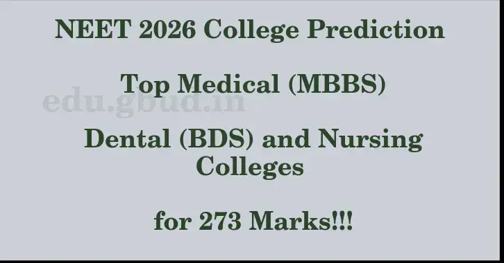 This image shows the estimated Rank for the neet ug mark 273 graphically