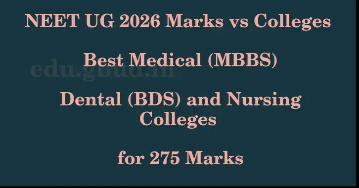 This image shows the estimated Rank for the neet ug mark 275 graphically