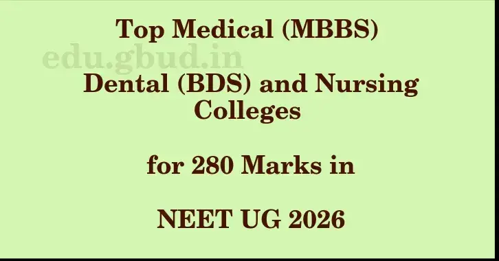 This image shows the estimated Rank for the neet ug mark 280 graphically