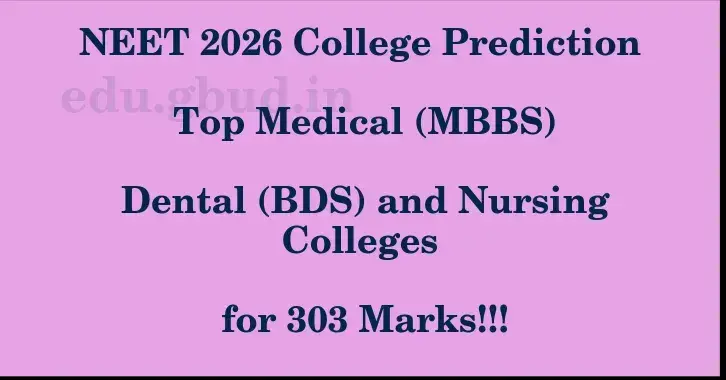 This image shows the estimated Rank for the neet ug mark 303 graphically