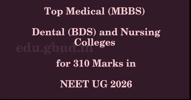 This image shows the estimated Rank for the neet ug mark 310 graphically